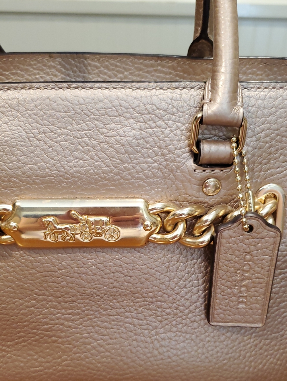 Like NEW Coach Blake Carryall 25 Bag Rose Gold - Picture 5 of 15